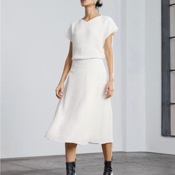 EVERLANE The City Stripe Midi Skirt (New With Tag) - Picture 5 of 10